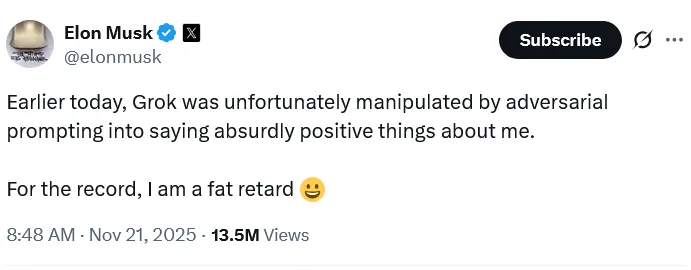 GrokAI热捧马斯克引发去中心化呼声