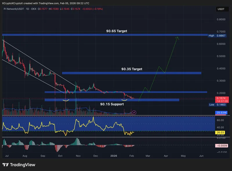 PI USDT 1-day chart, falling wedge pattern breakout in play. Source: TradingView.