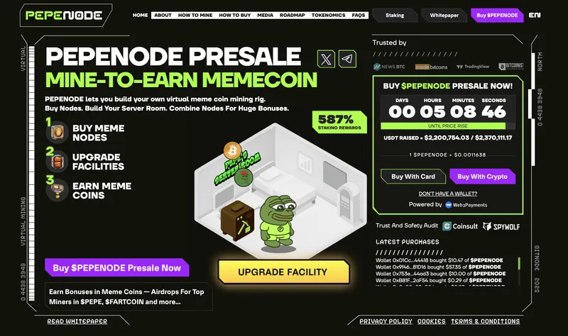 PEPENODE网站 - 最佳购买的山寨币。