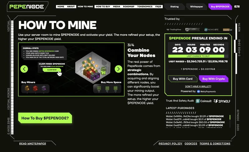 PEPENODE网站 - 今日最佳购买的山寨币。