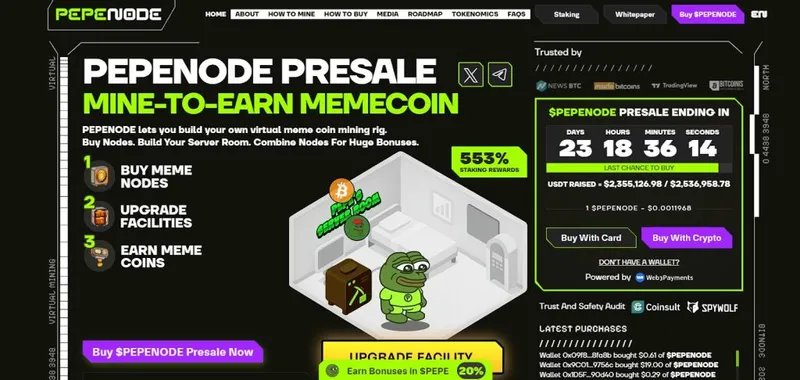 比特币价格预测 - Pepenode横幅