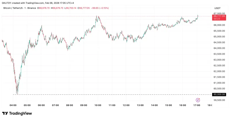 比特币在260亿美元清算潮中精准触底60000美元