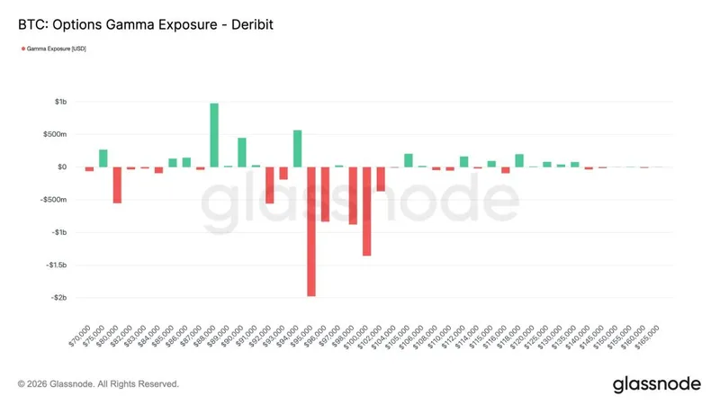 Bitcoin Capital Inflows - Options Gamma Exposure Chart