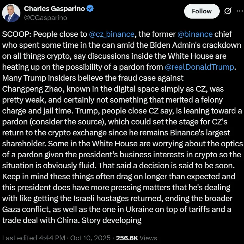 Changpeng Zhao, United States, Donald Trump, Binance