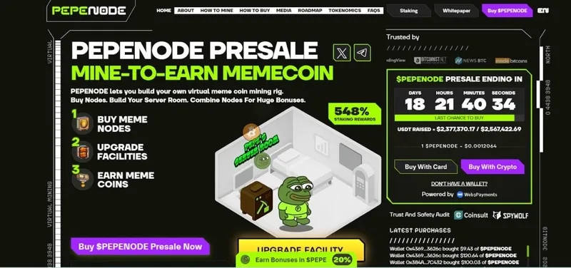 XRP价格预测 - Pepenode横幅