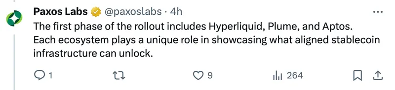 Paxos推出USDG0，稳定币跨链流动性全面升级