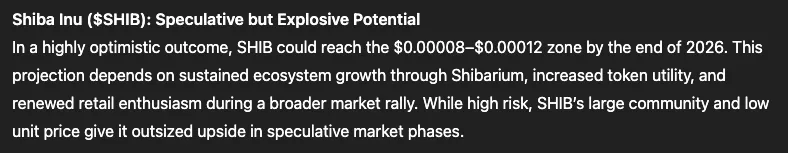 New ChatGPT Predicts the Price of XRP, Solana and Shiba Inu By the End of 2026