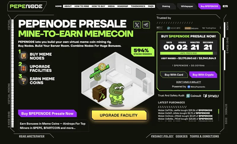 PEPENODE website - best altcoin coin to buy.