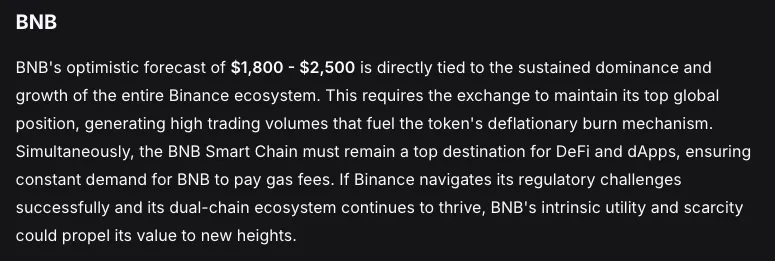 deepseek ai predicts bnb