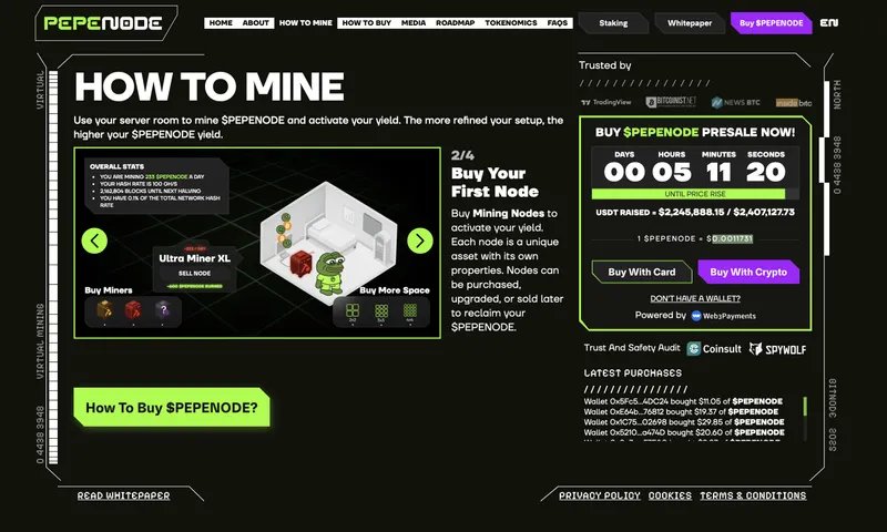 PEPENODE website - best altcoin to buy.